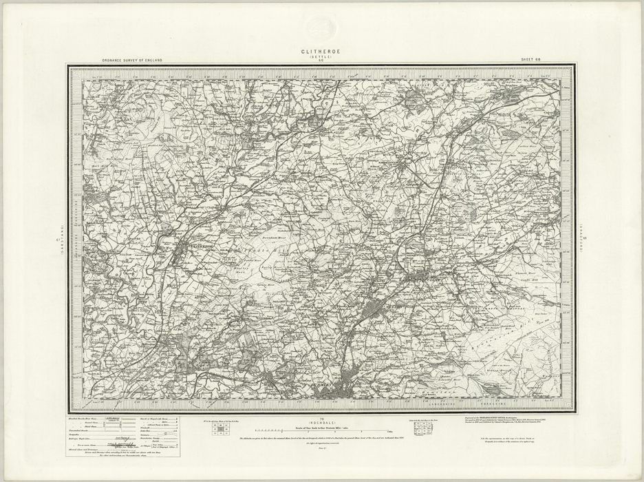 1890 Collection - Clitheroe (Settle) Ordnance Survey Map