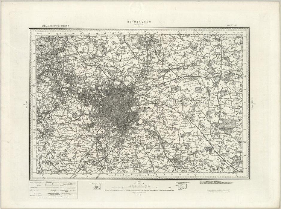 1890 Collection - Birmingham (Lichfield) Ordnance Survey Map