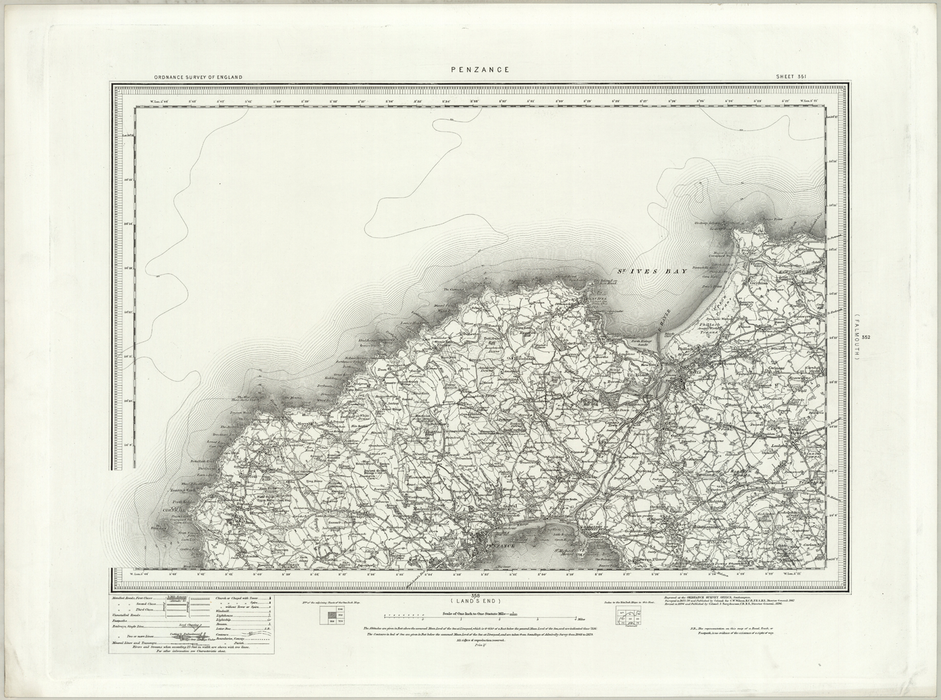 1890 Collection - Penzance Ordnance Survey Map