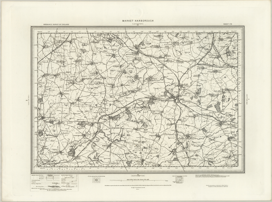 1890 Collection - Market Harborough Ordnance Survey Map