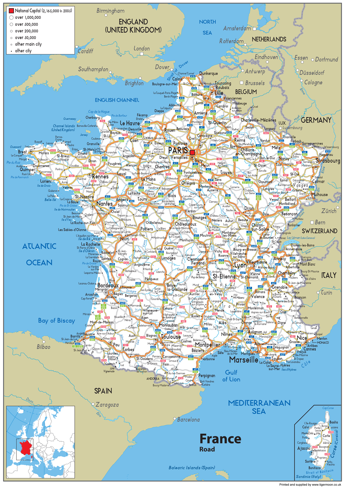 France Road Map– I Love Maps