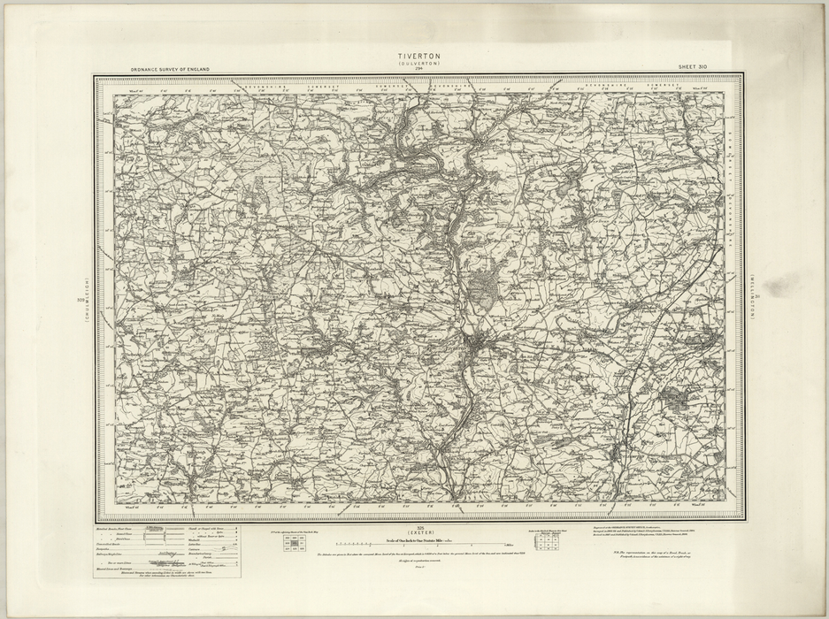 1890 Collection - Tiverton (Dulverton) Ordnance Survey Map