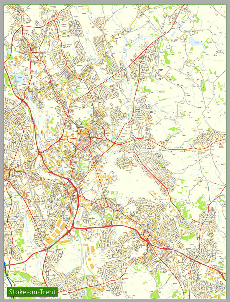 Stoke on Trent Street Map | I Love Maps