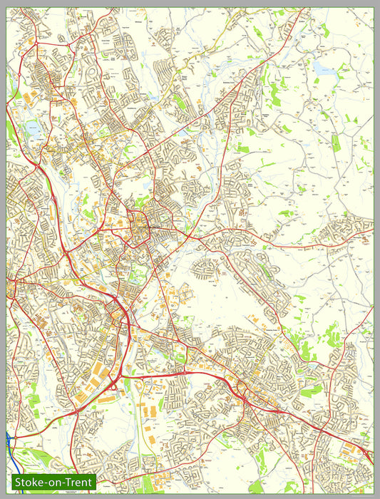 Stoke on Trent Street Map