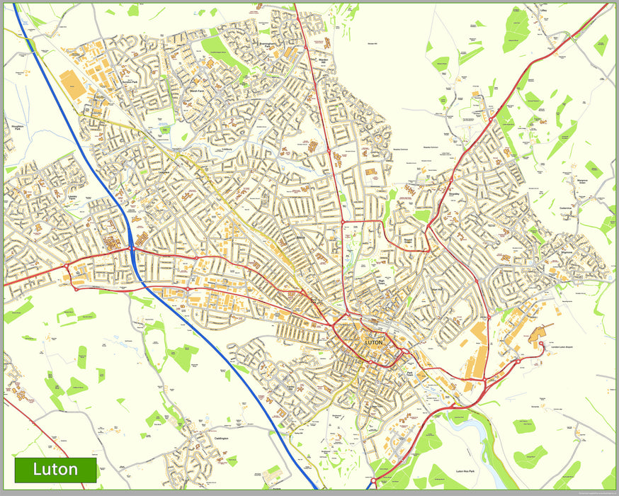 Luton Street Map