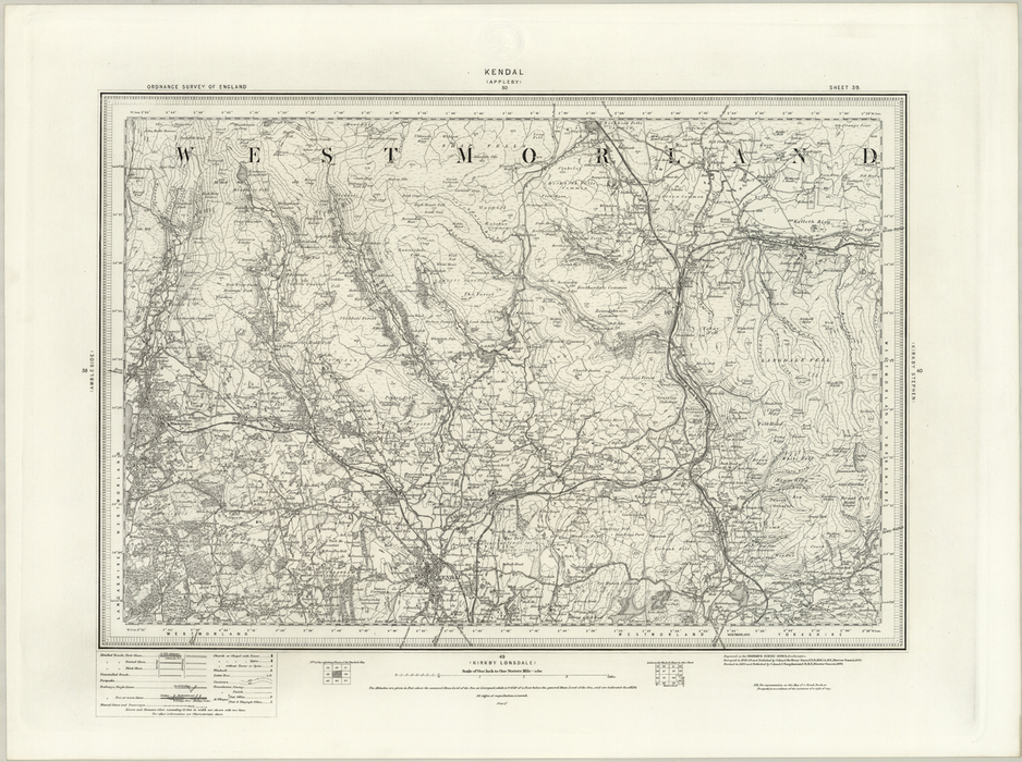 1890 Collection - Kendal (Appleby) Ordnance Survey Map