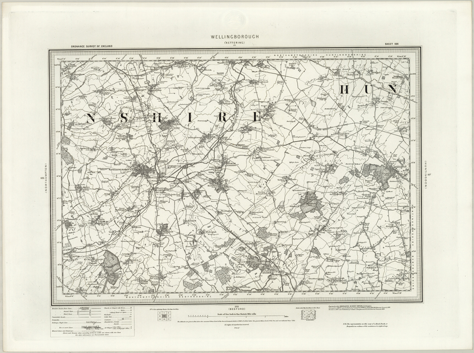 1890 Collection - Wellingborough (Kettering) Ordnance Survey Map