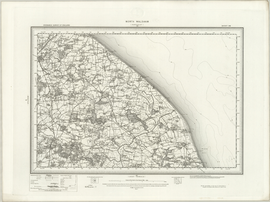 1890 Collection - North Walsham (Mundesley) Ordnance Survey Map