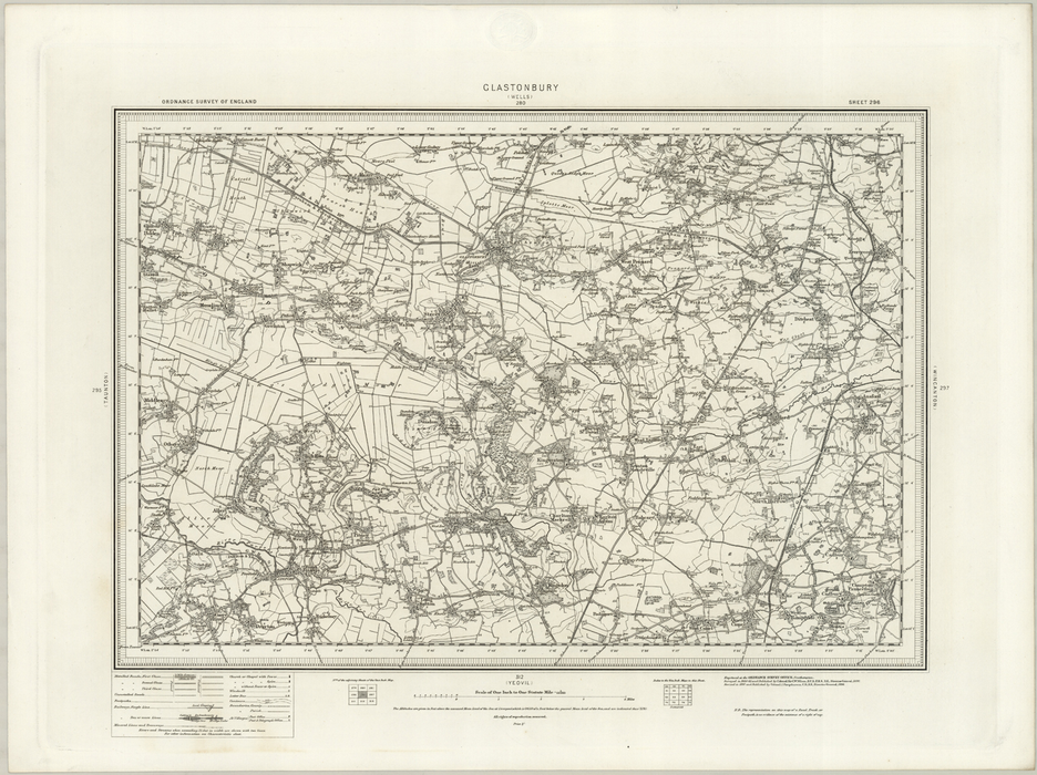 1890 Collection - Glastonbury (Wells) Ordnance Survey Map