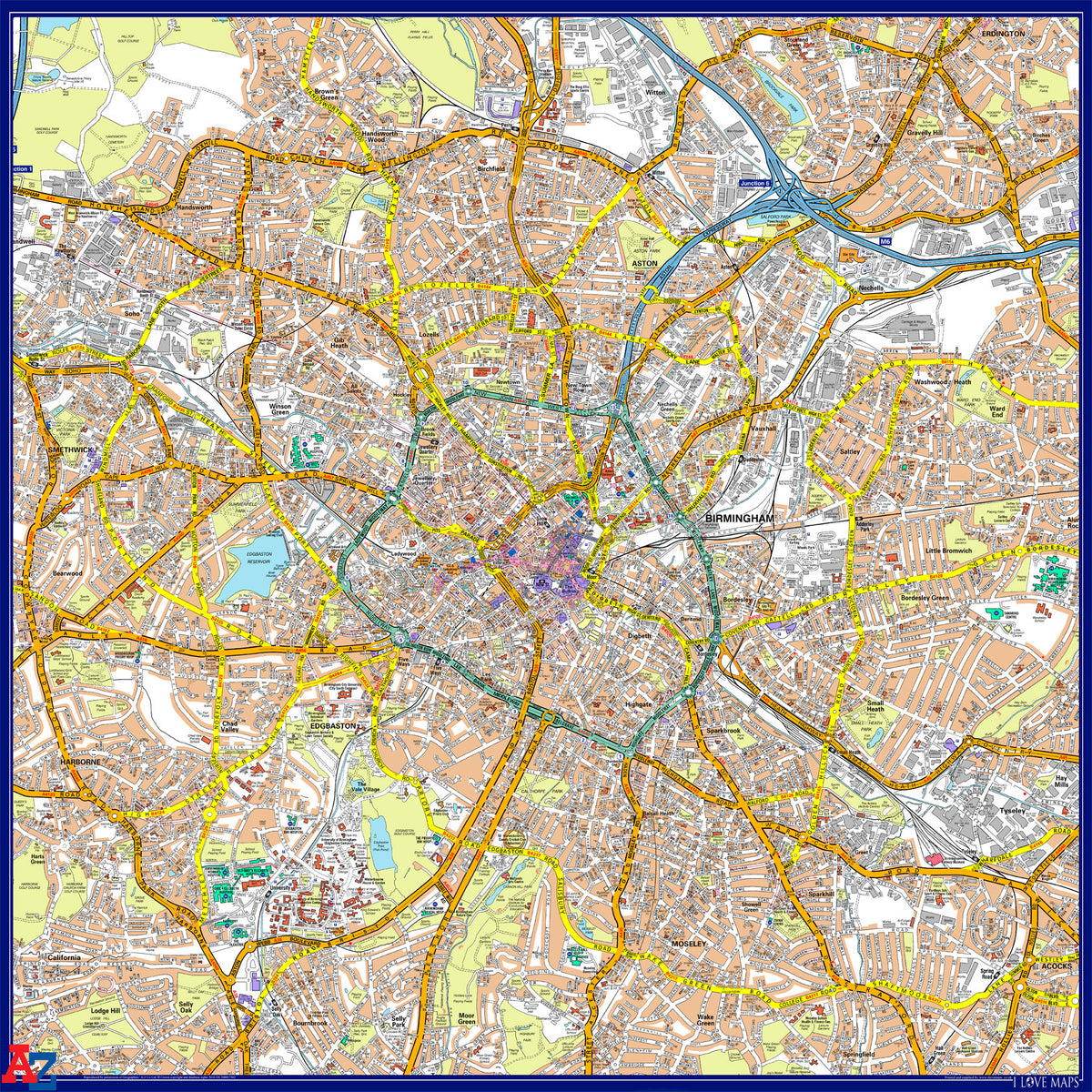 Birmingham 10k x 10k A-Z Map– I Love Maps