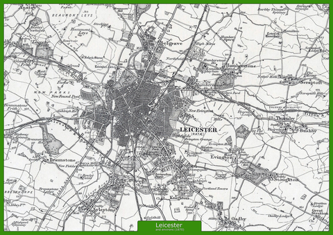 Leicester and Environs - Ordnance Survey of England and Wales 1870 Ser ...