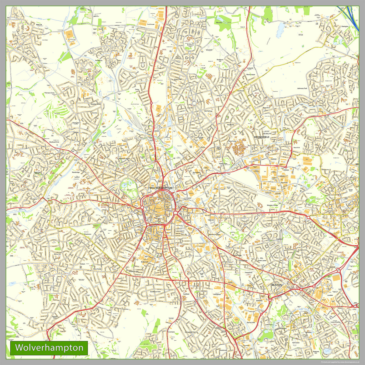 Wolverhampton Street Map– I Love Maps