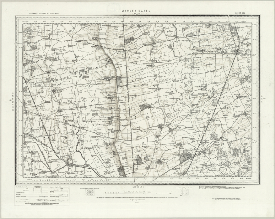 1890 Collection - Market Rasen (Brigg) Ordnance Survey Map