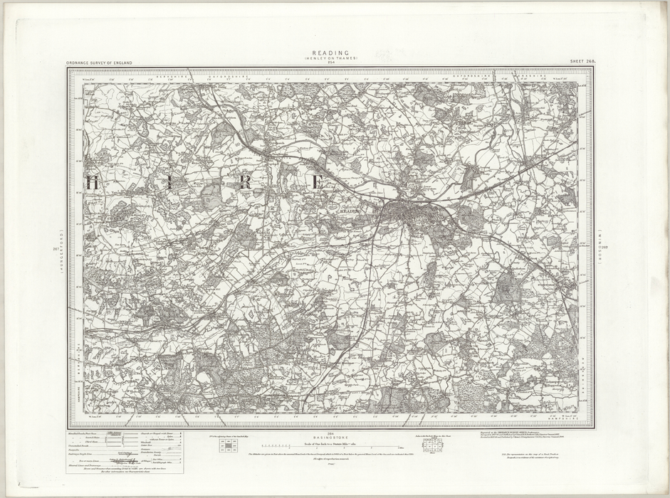1890 Collection - Reading (Henley on Thames) Ordnance Survey Map