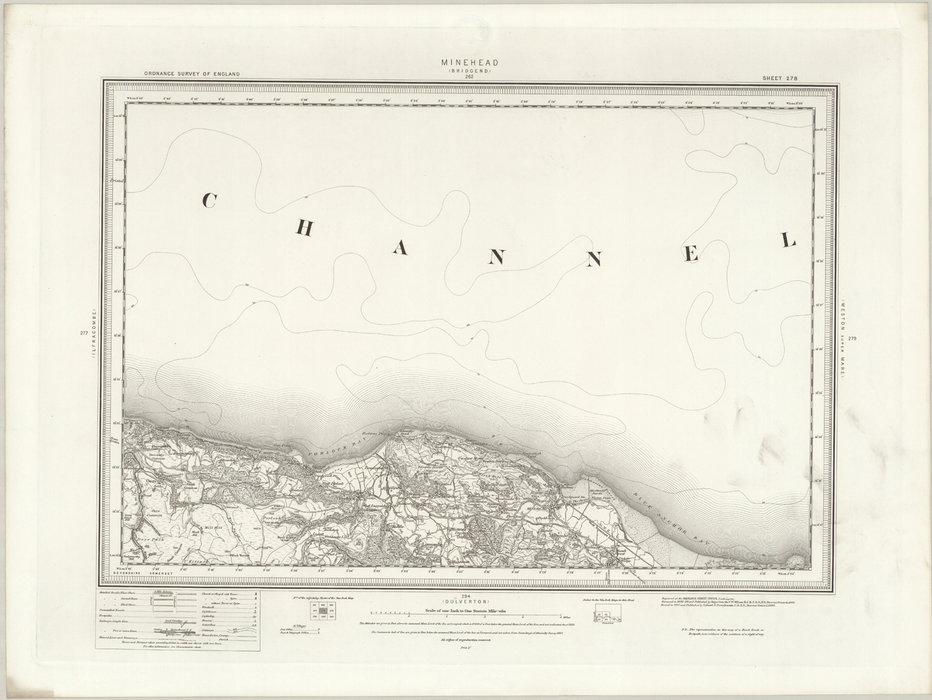 1890 Collection - Minehead (Bridgend) Ordnance Survey Map