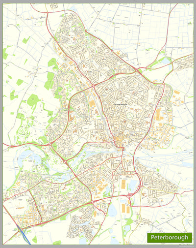 Peterborough Street Map– I Love Maps