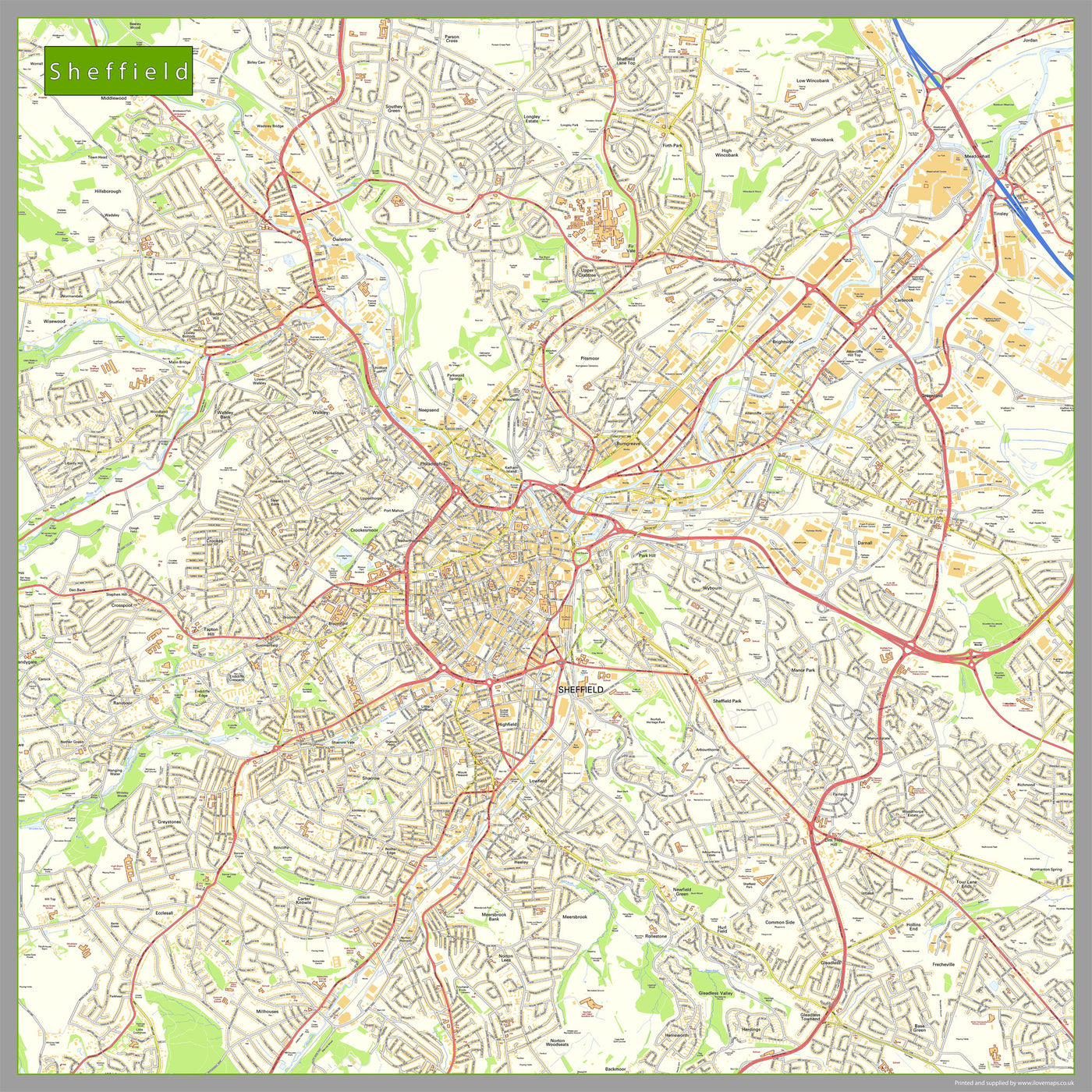 Sheffield Street Map– I Love Maps