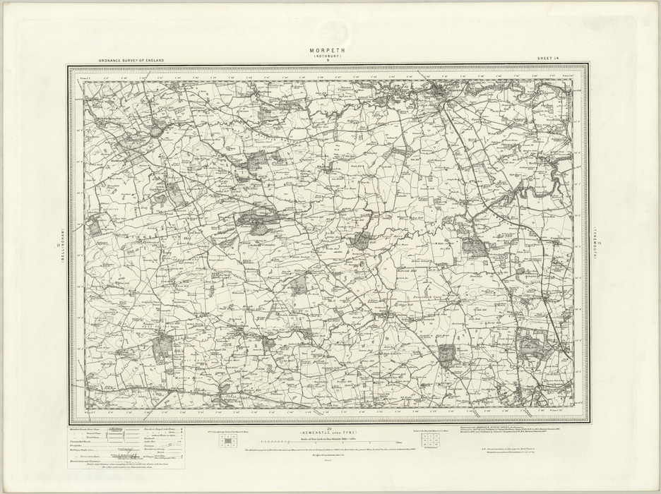 1890 Collection - Morpeth Ordnance Survey Map