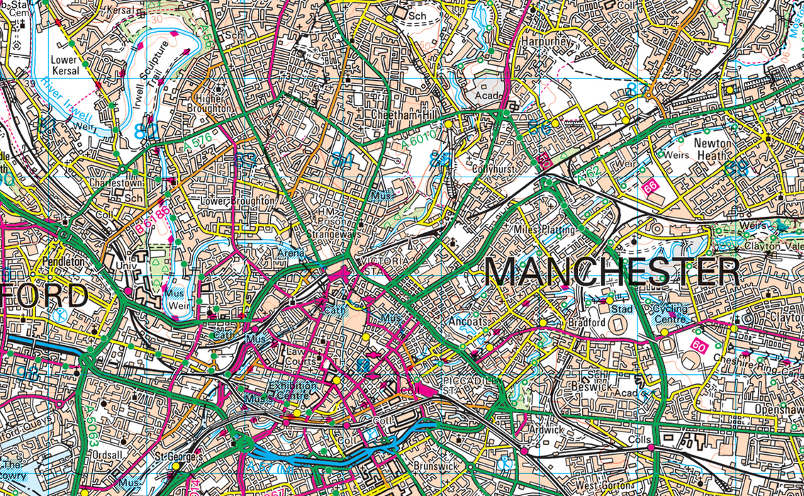 Manchester and Surrounding Areas Map