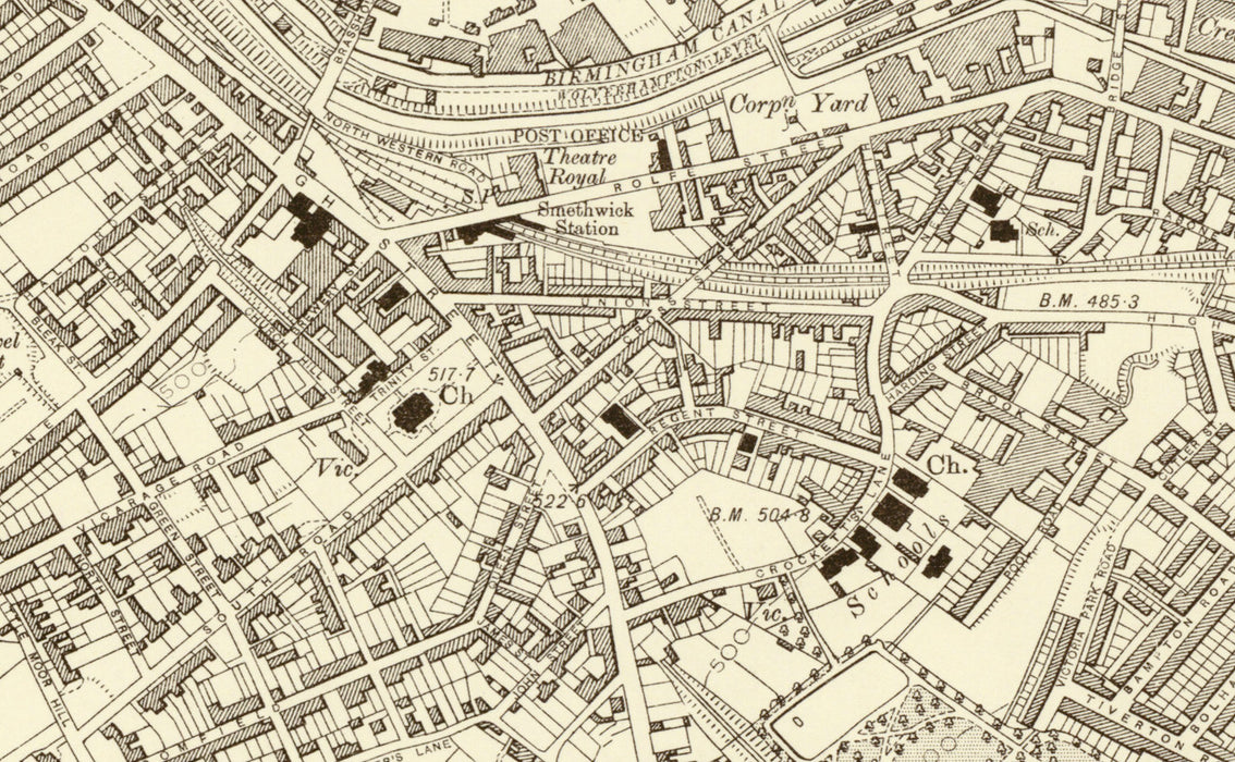 Birmingham South West 1905 Map