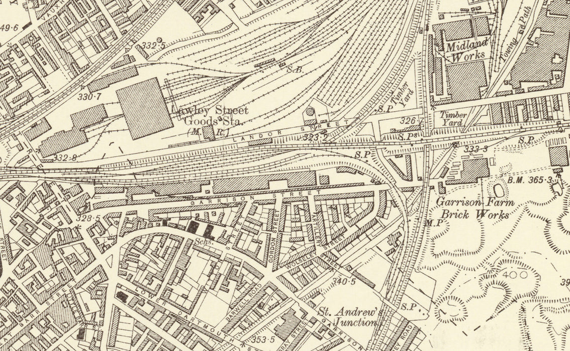 Birmingham Central and East 1905 Map