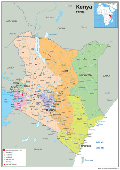 Kenya Political Map