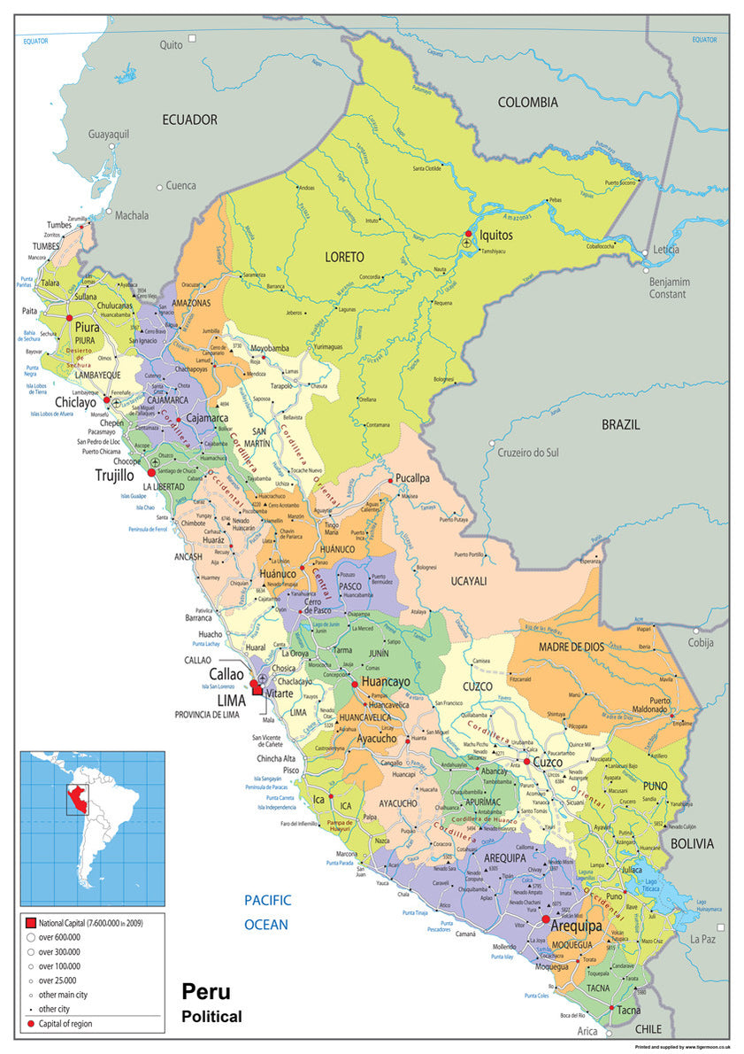 Peru Political Map– I Love Maps