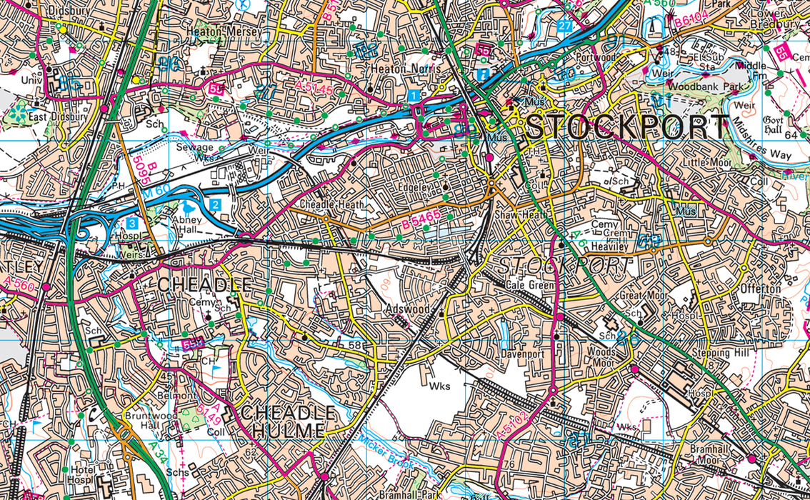 Manchester and Surrounding Areas Map