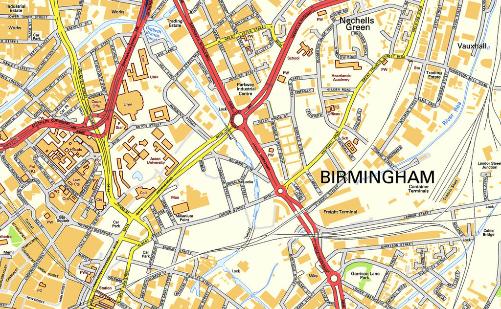 Birmingham Street Map | I Love Maps