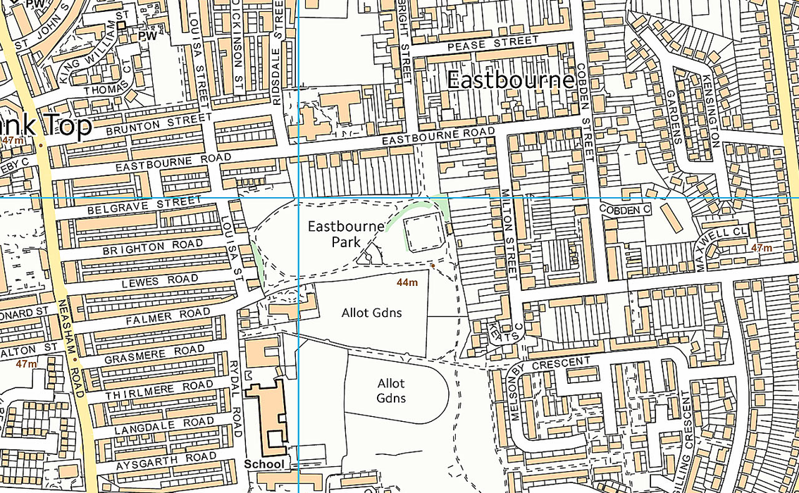 Darlington Street Map - 120 x 120 cm– I Love Maps