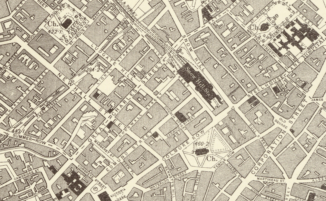 Birmingham Central and East 1905 Map