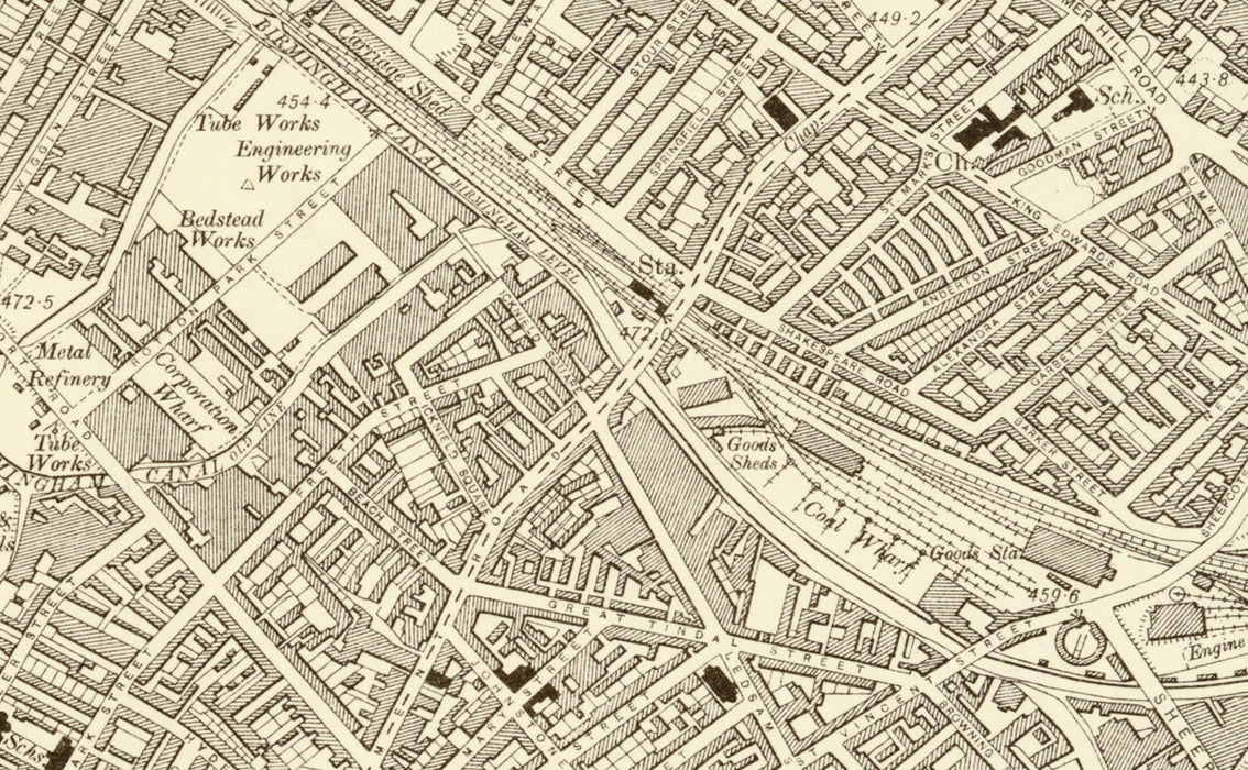 Birmingham South West 1905 Map