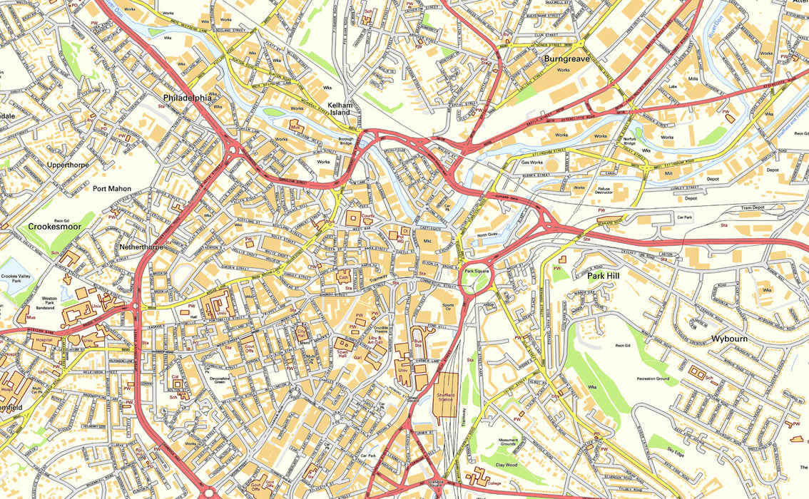 Sheffield Street Map I Love Maps 4949