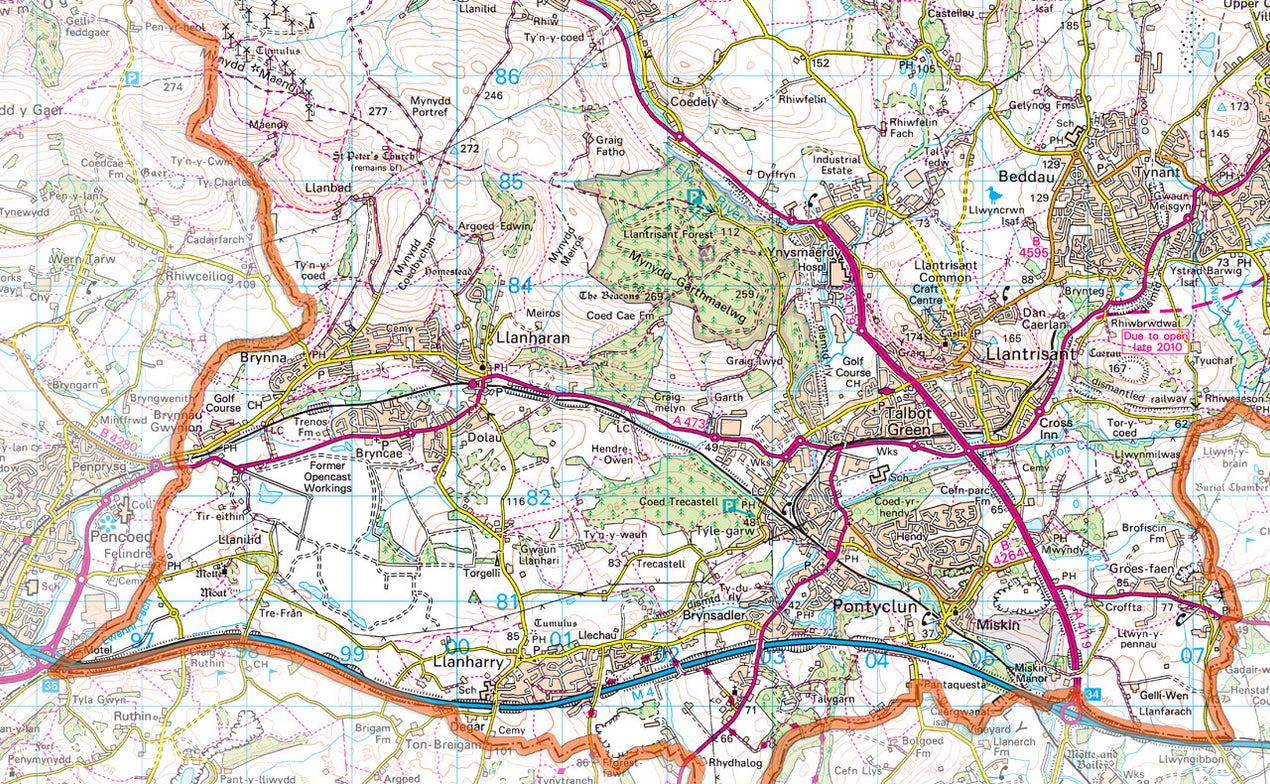 Rhondda Cynon Taf County Map– I Love Maps