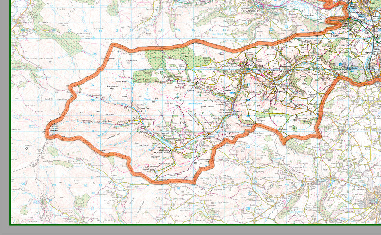 Wrexham County Map– I Love Maps