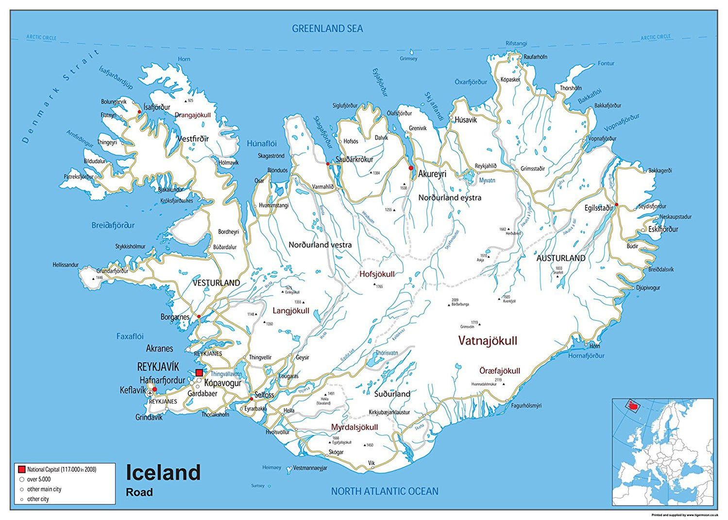 Iceland Road Map– I Love Maps