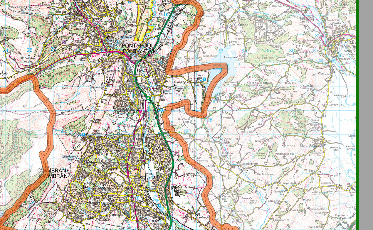 Torfaen County Map– I Love Maps