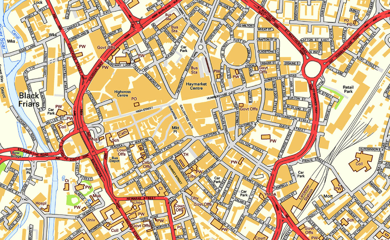 Leicester City Centre Street Map I Love Maps   9 665ee7e2 D3c8 4b06 A06f 786667a02fef 1271x784 