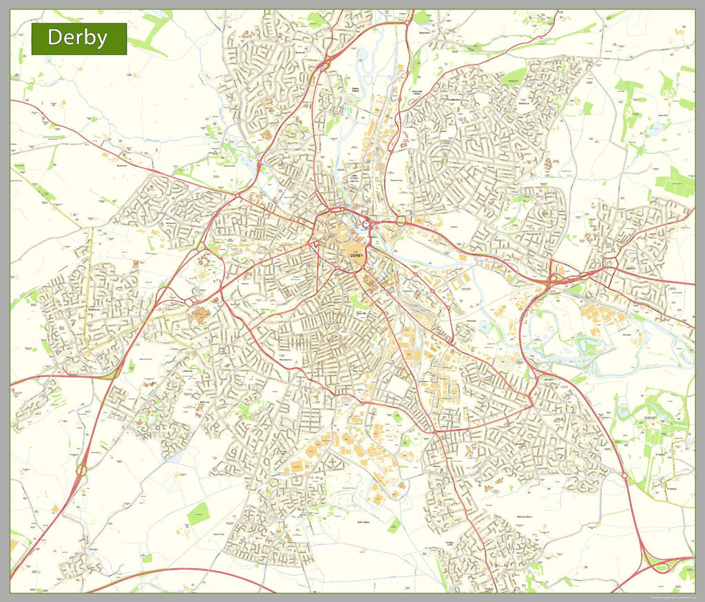 Derby Street Map I Love Maps