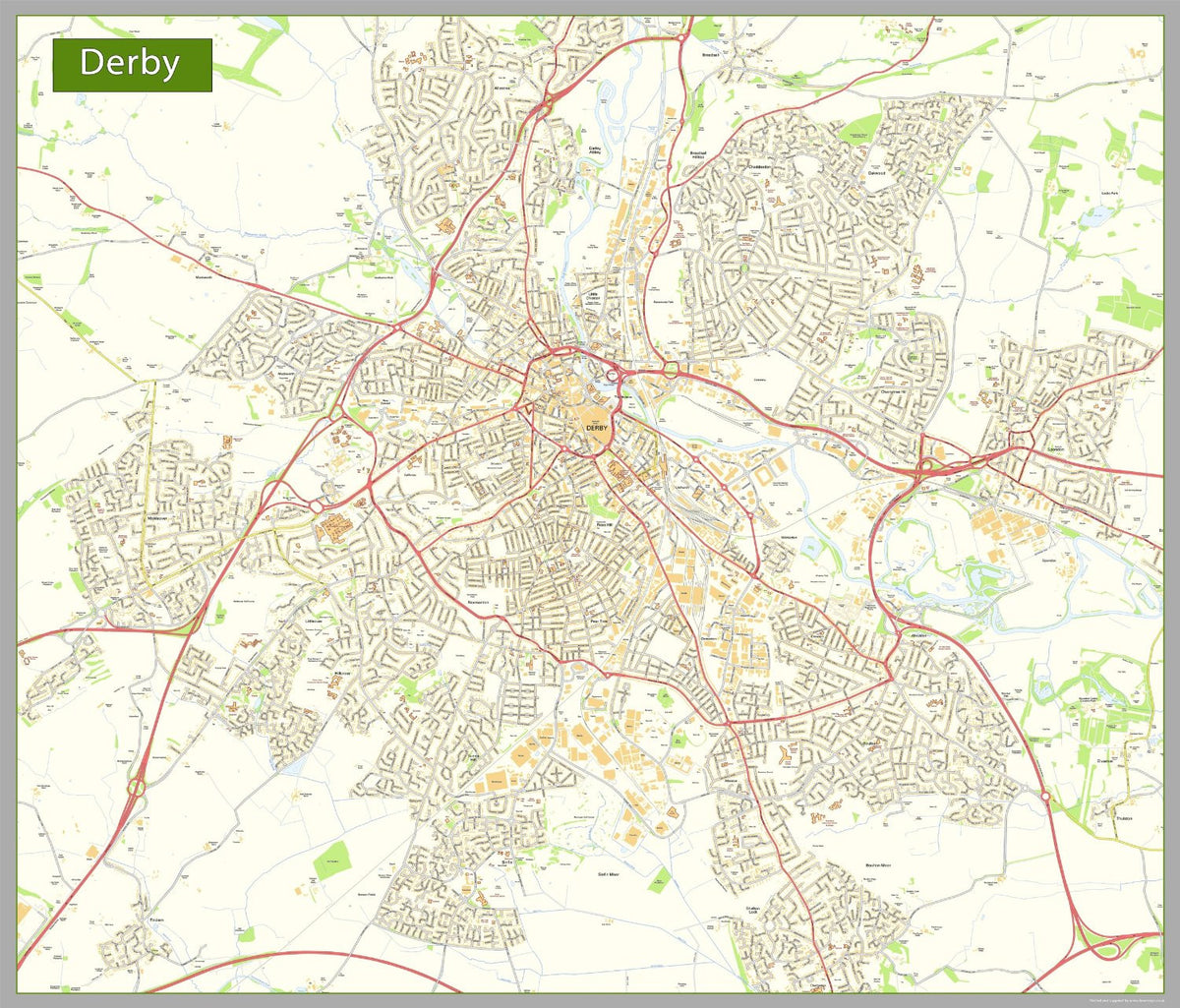 Derby Street Map– I Love Maps