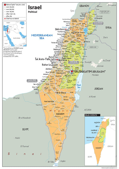 Israel Political Map