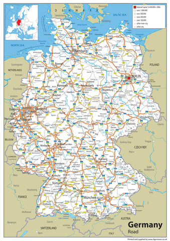 Germany Road Map | I Love Maps