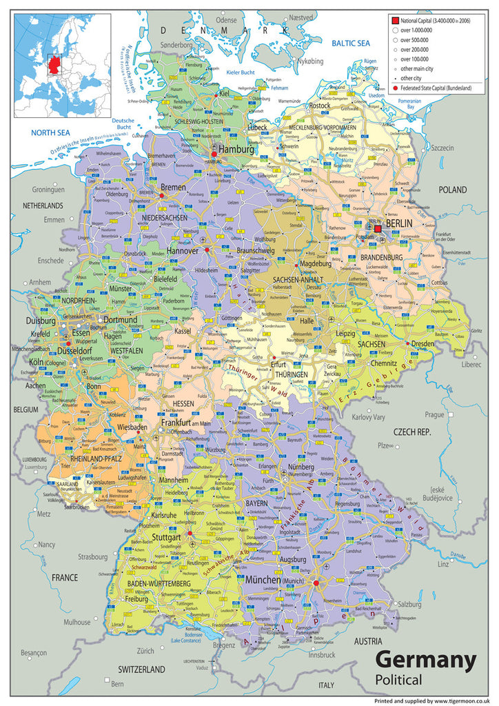 Germany Political Map | I Love Maps