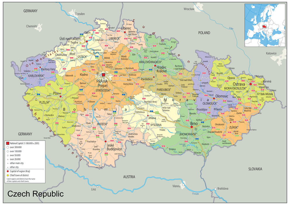 Czech Republic Political Map– I Love Maps