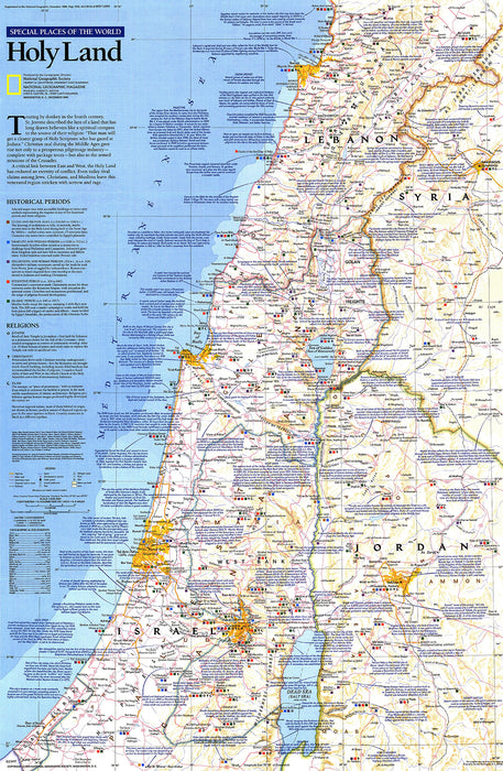 National Geographic Holy Land Map